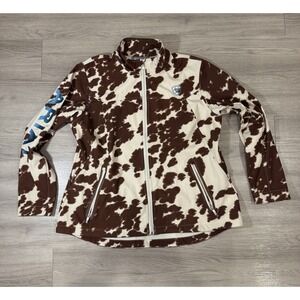 Ariat New Team Soft shell Jacket Womens 1X Cow Print Full Zip